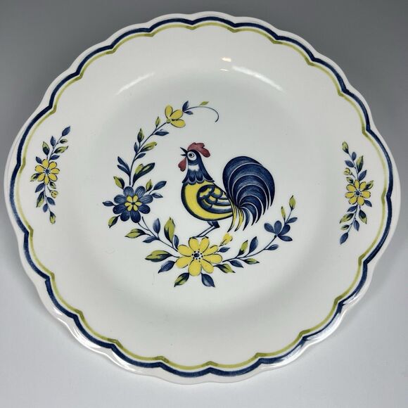 Vintage Nikko Japan Rooster Early Bird 11 1/4" Serving Plate Platter - Picture 1 of 7